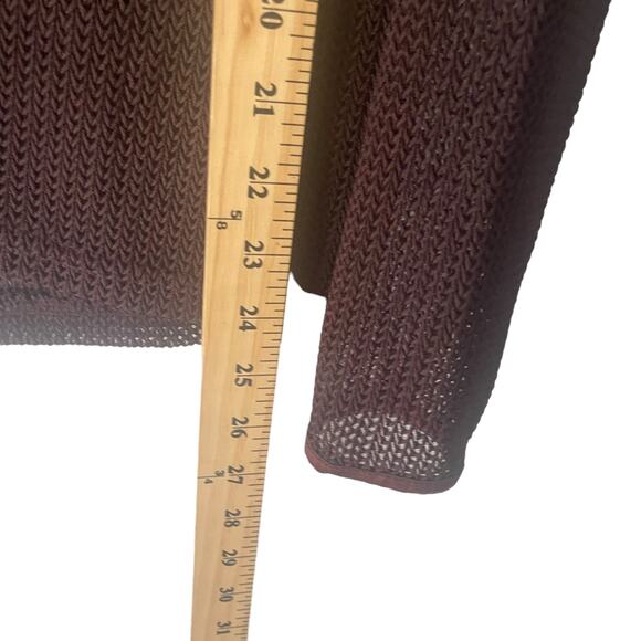 Creazioni Effeci Vintage Medium Y2k Mesh Net Open Knit Brown Long Sleeve Shirt - Picture 8 of 8